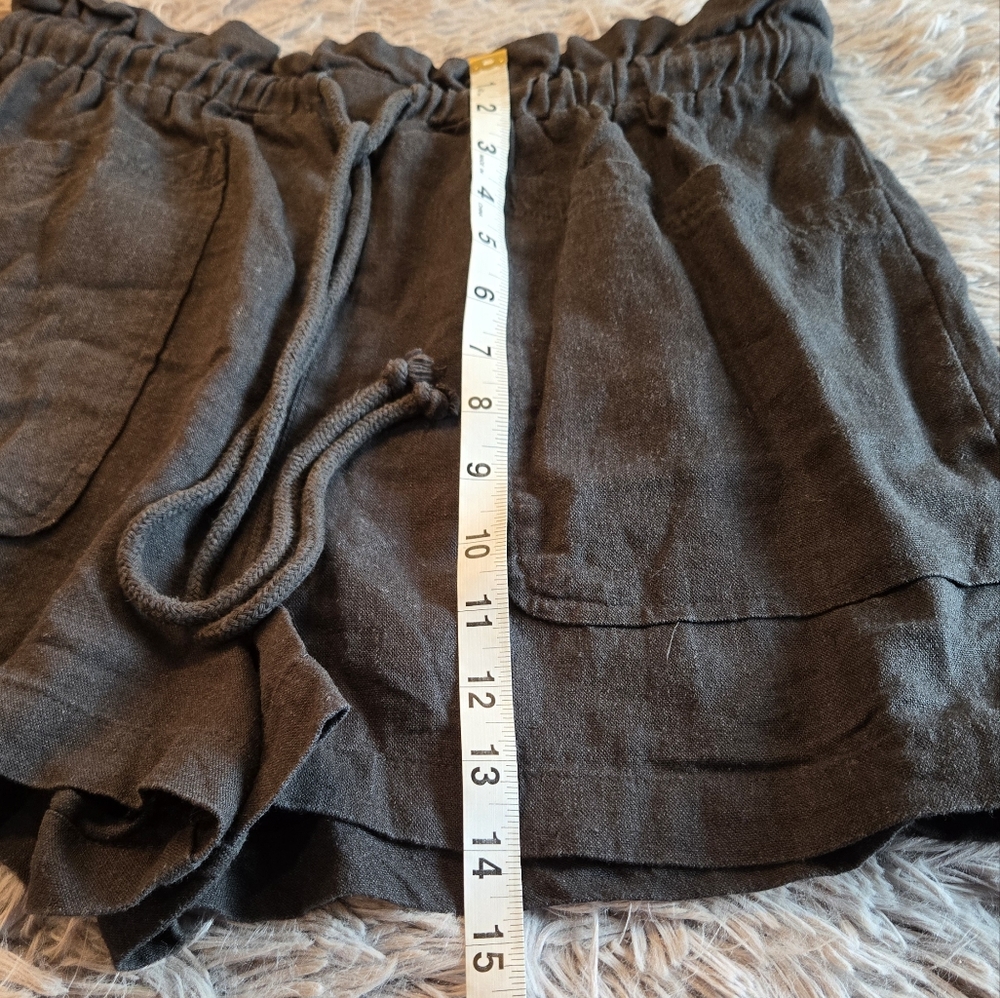 Universal Thread Linen Charcoal Gray Shorts Size Med - Picture 9 of 13